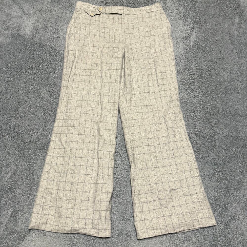 Lauren Ralph Lauren Petite Pants Womens 12P (32x28) Gray Plaid Wool Lined Dress